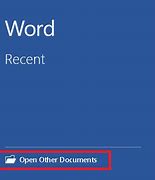 Image result for Recover Recent Word Document