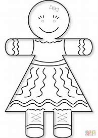 Image result for Gingerbread Girl Coloring Page