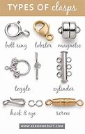 Image result for Types of Bracelet Clasps and Closures