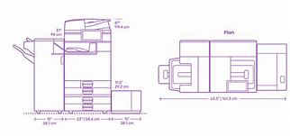 Image result for Printer Top View Plan with Dimensions