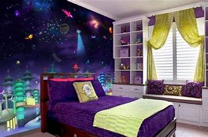 Image result for Galaxy Mural Kids Room