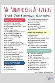 Image result for Printable List of Screen Free Activities for Kids
