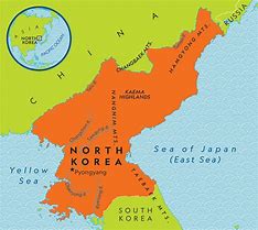 Image result for North Korea Capital Map