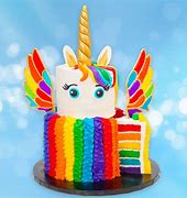 Image result for Rainbow Unicorn Edible Cake Image