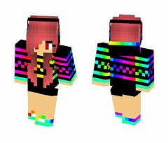 Image result for Rainbow Girl Minecraft Skin