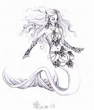 Image result for Scary Mermaid Drawings Easy