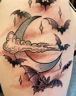 Image result for Bat Moon Tattoo