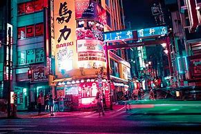 Image result for Tokyo at Night Aesthetic