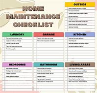 Image result for Appliance Maintenance Checklist Template
