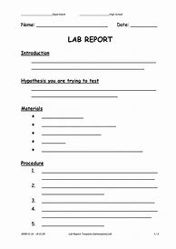 Image result for Lab Journal Template