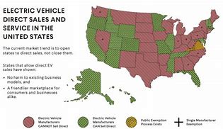 Image result for Map of Direct to Consumer Auto Sales