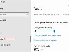 Image result for Ease of Access Audio Settings