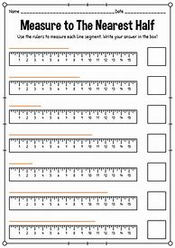 Image result for Measuring Half Inch Worksheets