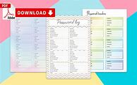 Image result for Password Organizer Template with Logos