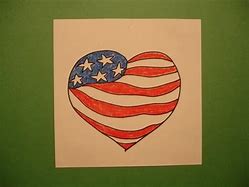 Image result for Easy Drawings of American Flag Heart