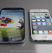 Image result for Size of Samsung Galaxy 4 vs iPhone 5