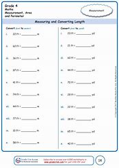 Image result for Measurement Worksheets Grade 4 Bundle