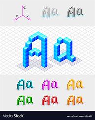 Image result for Isometric 3D Letters