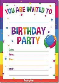 Image result for Print Out Birthday Invitations