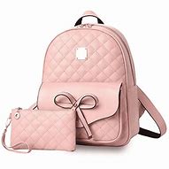 Image result for Cute Pink Leather Backpacks