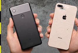 Image result for Google Pixel 3 vs iPhone 8 Plus Size
