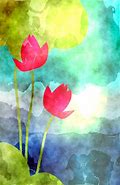 Image result for Japanese Floral Watercolor Art