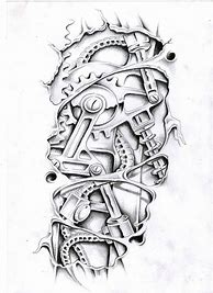 Image result for Mechanical Tattoo Designs Drawings