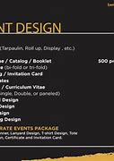 Image result for Rate Card Sample