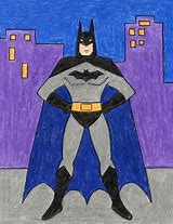 Image result for Batman Drawing Easy Colored