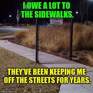 Image result for Sidewalk Security Meme