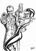 Image result for Joker Harley Quinn Black and White