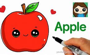 Image result for How to Draw Cute Apple