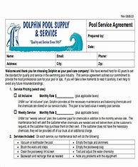 Image result for Swimming Pool Service Contract Template