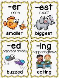 Image result for Suffixes for Kids Printable