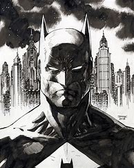 Image result for Jim Lee Michael Keaton Batman Sketches
