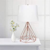 Image result for Rose Gold Side Table Lamp