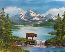 Image result for Bob Ross Wildlife Paintings