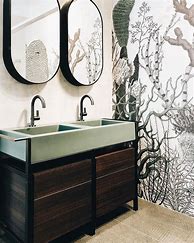 Image result for Waterproof Wallpaper Small Bathroom
