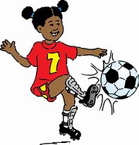 Image result for Kicking Soccer Ball Clip Art