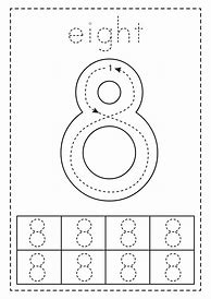 Image result for Tracing Line for Number 8