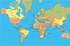 Image result for World Map A4 Printable