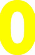 Image result for Number 0 Yellow and Back