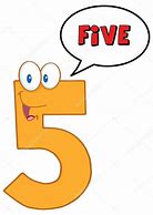 Image result for Number 5 Cartoon Character