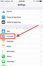 Image result for iOS Contacts Settings