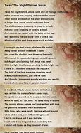 Image result for Twas the Night Before Christmas Poem About Jesus