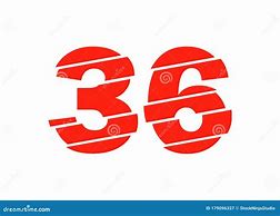 Image result for 36 Number with Red Background
