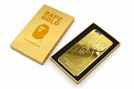 Image result for Gold BAPE Phone Case