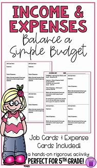 Image result for Balancing a Budget Worksheet