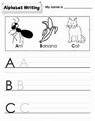 Image result for Kindergarten. Alphabet Writing Worksheet