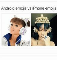 Image result for Android vs iPhone Emoji Meme